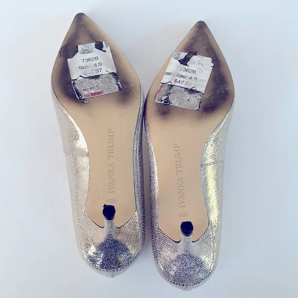 Ivanka Trump Silver Metallic Pumps - Picture 6 of 8